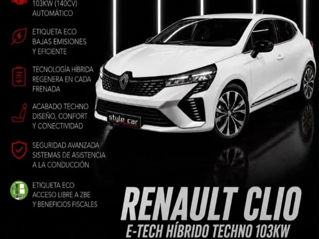 Renault Clio Techno ETech Hibrido 103 kW 145CV 2024 en Style Car Canarias · CEC