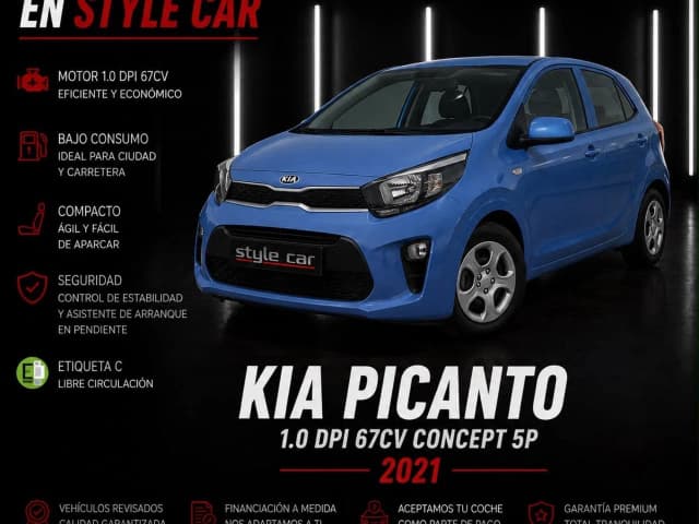 KIA Picanto 1.0 DPi 49kW 67CV Concept 2021 en Style Car Canarias · CEC