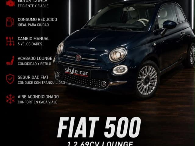 Fiat 500 Lounge 1.2 8v 51KW 69 CV 2019 en Style Car Canarias · CEC