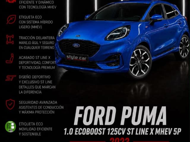 Ford Puma 1.0 EcoBoost 125cv STLine X MHEV 2023 en Style Car Canarias · CEC