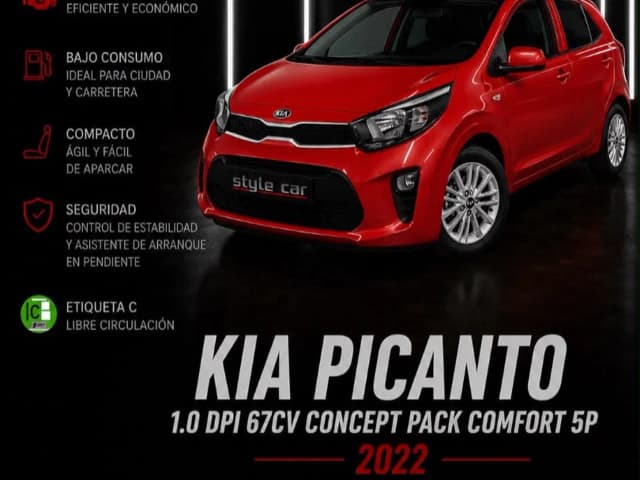 KIA Picanto 1.0 DPi 49kW 67CV Concept Pack Comfort 2022 en Style Car Canarias · CEC